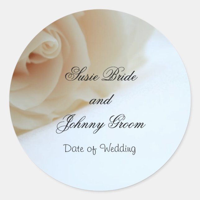 Sticker Rond Modèle de l'autocollant mariage Enveloppe (Devant)