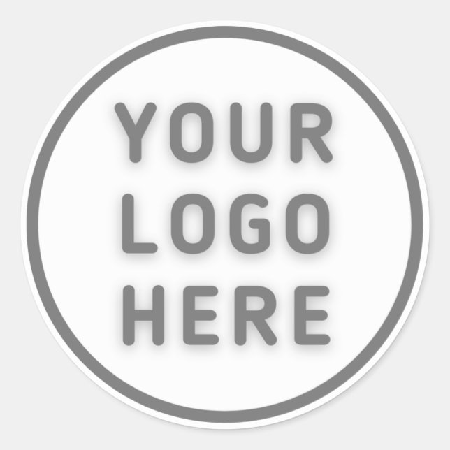 Sticker Rond Modèle de logo rond simple Arrière - plan blanc (Devant)