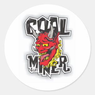 Sticker Rond modèle de tatouage des mineurs de charbon