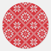Modèle de tricot de pullover rouge de Fair Isle po