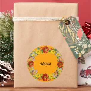 Sticker Rond Modèle des couleurs d'automne