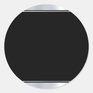 Sticker Rond Modèle élégant moderne vierge argent et noir
