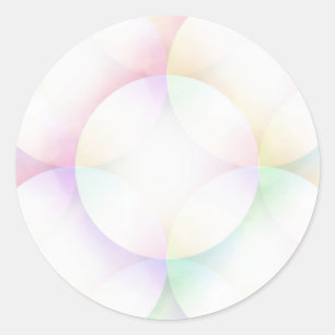 Sticker Rond Modèle élégant tendance vierge Aquarelle moderne