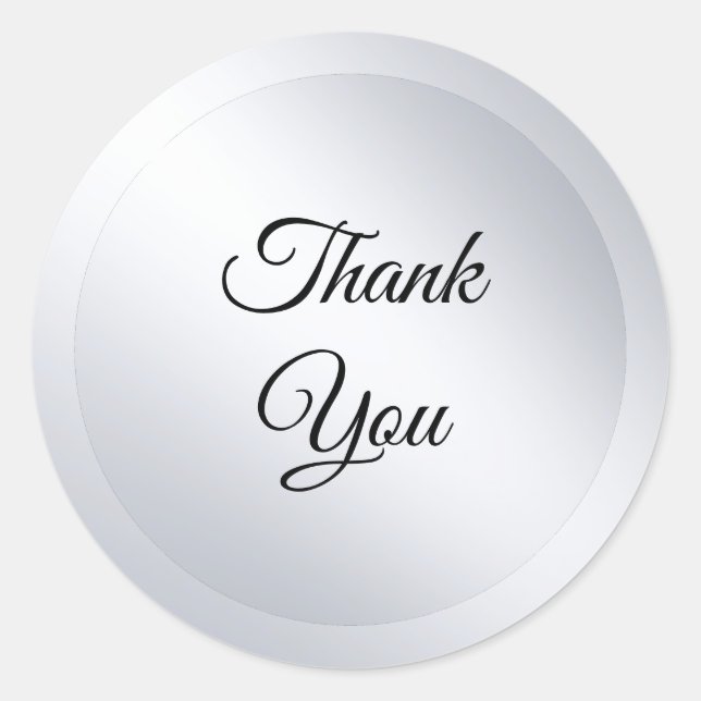 Sticker Rond Modèle moderne argent faux personnalisable Ajoutez (Devant)