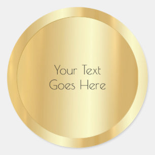 Sticker Rond Modèle moderne élégant de style doré glamour perso