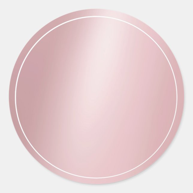 Sticker Rond Modèle Moderne Élégant Vide Rose Gold Tendance (Devant)