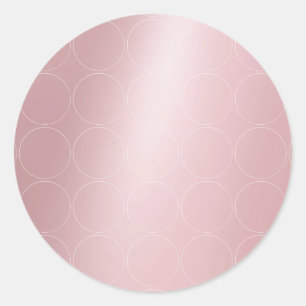 Sticker Rond Modèle moderne vierge élégant tendance or rose