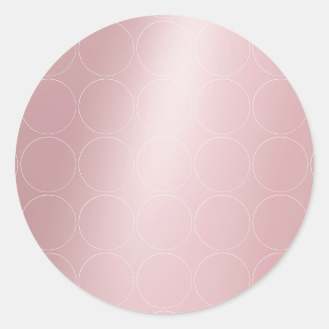 Sticker Rond Modèle moderne vierge or rose tendance élégant (Devant)