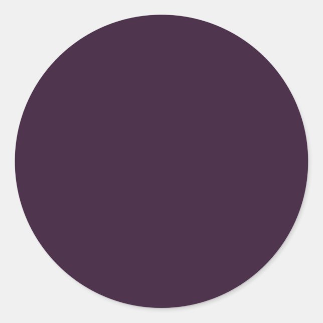 Sticker Rond Modèle monochrome BUDGET PLUM PURPLE (Devant)