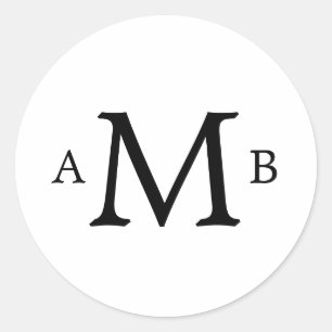 Sticker Rond modèle MONOGRAMME 3 LETTRES