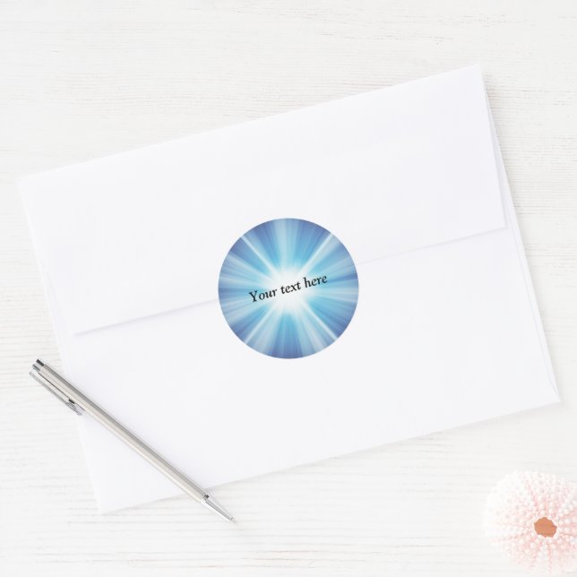 Sticker Rond Modèle motif Sunray (Enveloppe)