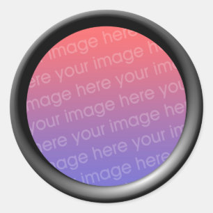 Sticker Rond Modèle noir (bordure de cadre 3d)