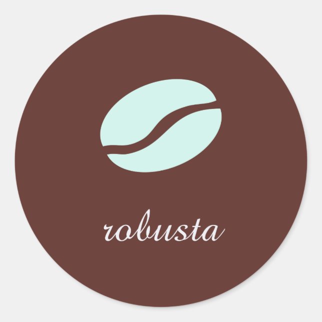 Sticker Rond Modèle nom de la variété de café (Devant)