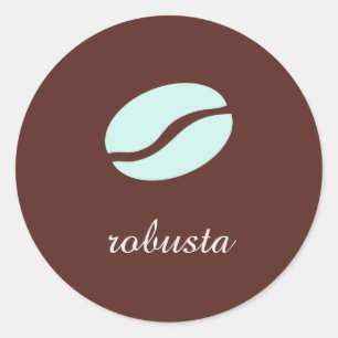 Sticker Rond Modèle nom de la variété de café