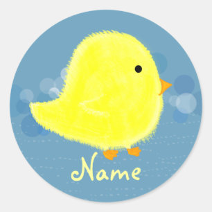 Sticker Rond Modèle personnalisé pour bébé chick chick