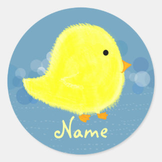 Sticker Rond Modèle personnalisé pour bébé chick chick