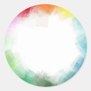 Sticker Rond Modèle personnalisé vierge moderne abstrait coloré