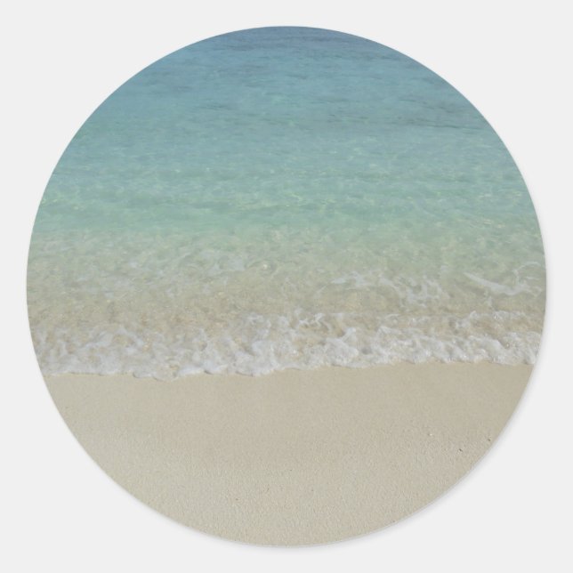 Sticker Rond Modèle tendance de la nature des Maldives (Devant)
