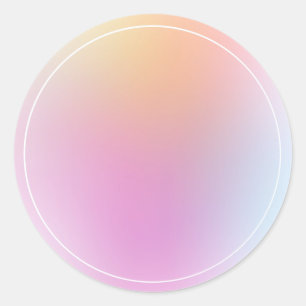 Sticker Rond Modèle vierge coloré tendance élégant moderne