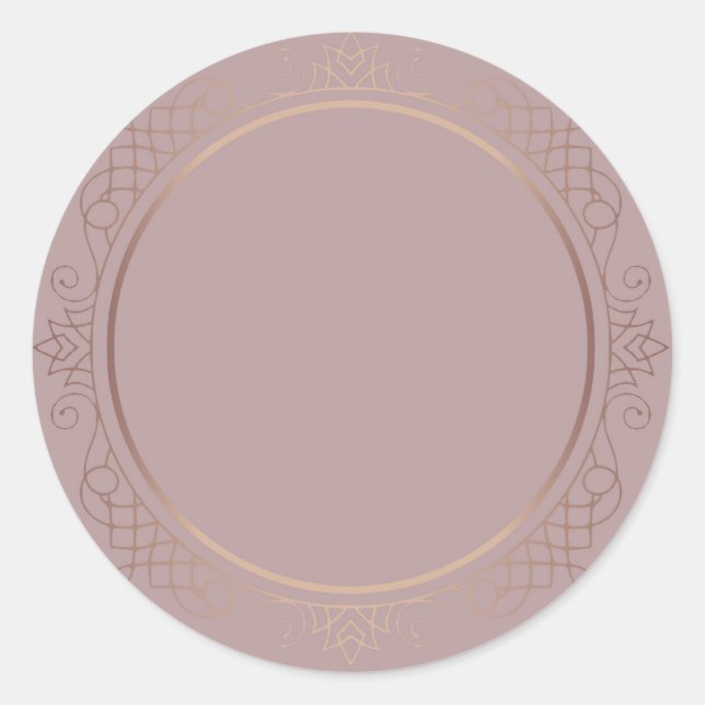 Sticker Rond Modèle vierge de conception créative Ajouter du te (Devant)