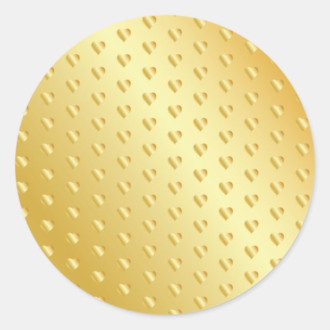 Sticker Rond Modèle vierge élégant avec paillettes dorées Glamo (Devant)