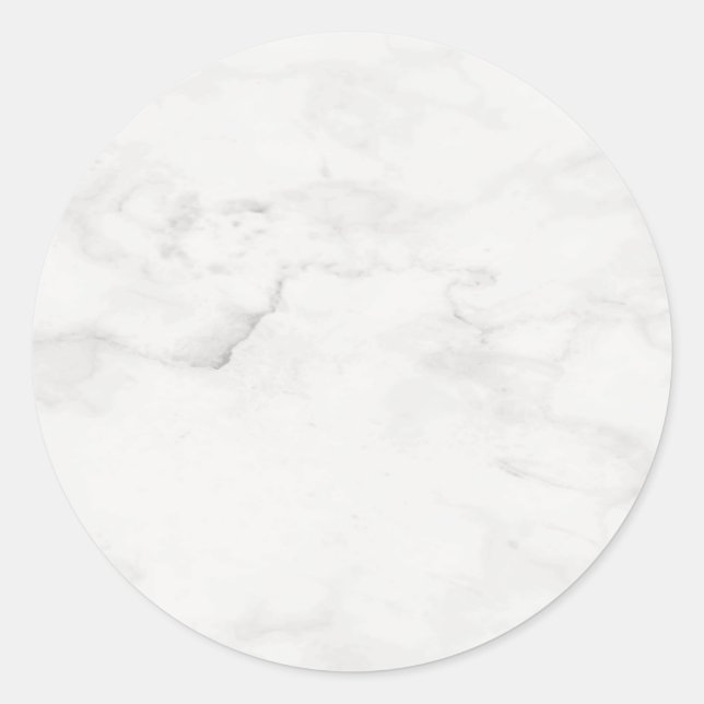 Sticker Rond Modèle Vierge Élégant et Tendance en Marbre Blanc  (Devant)