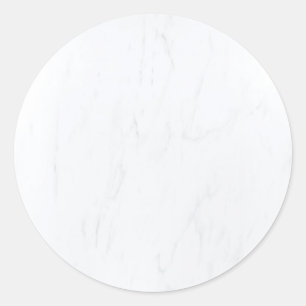 Sticker Rond Modèle vierge en marbre blanc élégant moderne