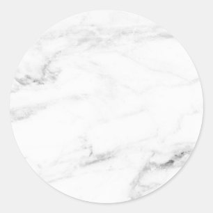 Sticker Rond Modèle vierge en marbre blanc personnalisé Moderne