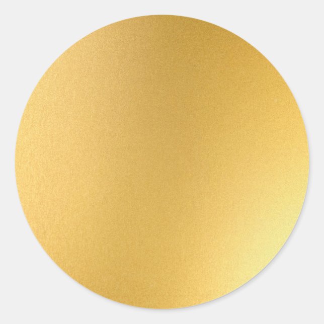Sticker Rond Modèle vierge glamour élégant Faux or Chic (Devant)