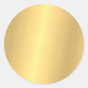 Sticker Rond Modèle vierge Glamour Élégant Faux Or Créatif