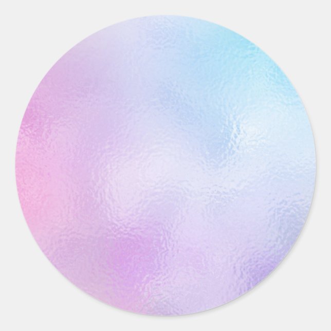 Sticker Rond Modèle vierge iridescent, texte DIY art logo photo (Devant)