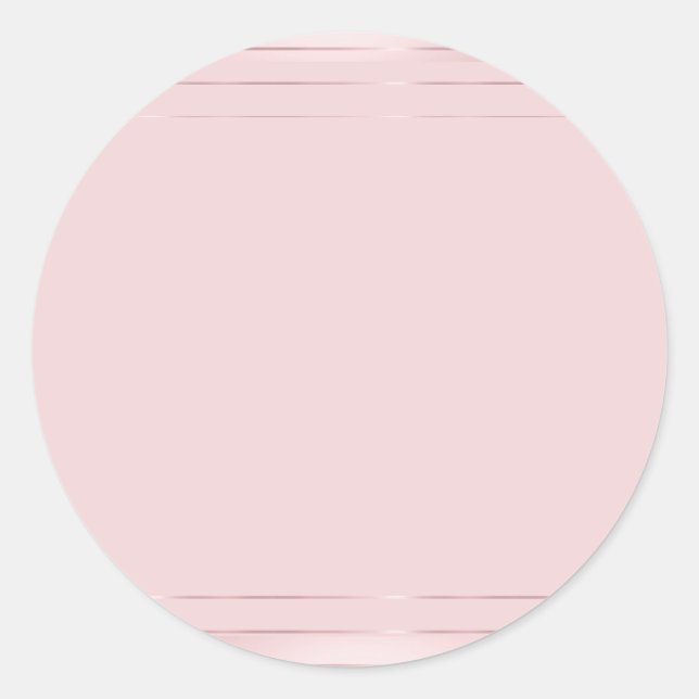 Sticker Rond Modèle vierge Rose Gold Moderne Élégant Tendance (Devant)