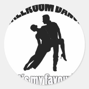 Sticker Rond modèles de danse de salle de bal