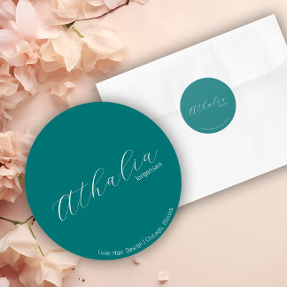 Sticker Rond Modern Hair Stylist Neutral Aesthetic Marketing