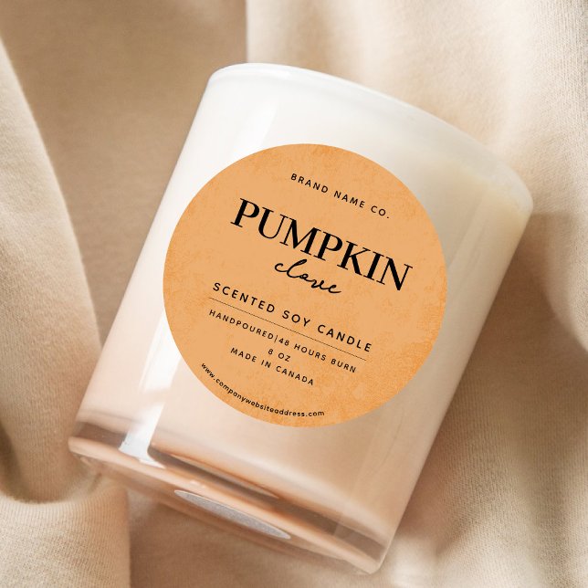 Sticker Rond Moderne Dusty Orange Rustique (Créateur téléchargé)