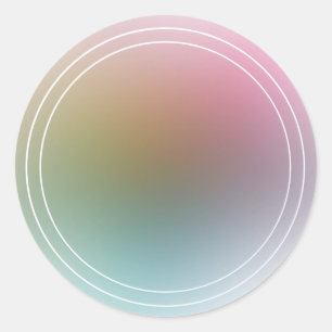 Sticker Rond Moderne Élégant Tendance Couleurs Vierge Modèle