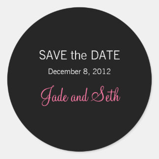 Sticker Rond moderne enregistrer la date