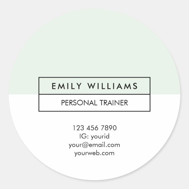 Sticker Rond Moderne formateur Nettoyage Disposition Pastel Gre (Devant)