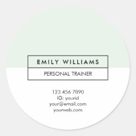 Sticker Rond Moderne formateur Nettoyage Disposition Pastel Gre
