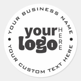 Sticker Rond Moderne Minimal Simple Votre Logo Ici