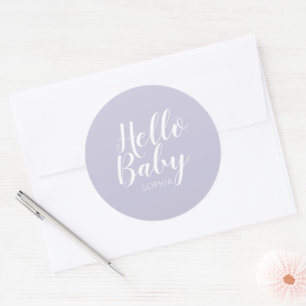 Sticker Rond moderne minimaliste simple baby shower mignon