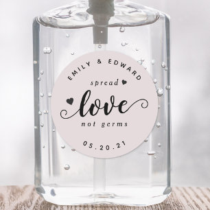 Sticker Rond Moderne Rustique Mariage Favoriser Sanitizer à la 