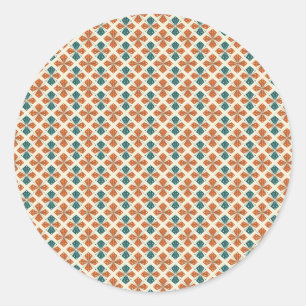 Sticker Rond Moderne Sophistiqué du Milieu du Siècle Étoile Ato
