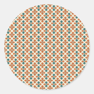 Sticker Rond Moderne Sophistiqué du Milieu du Siècle Étoile Ato
