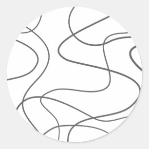 Sticker Rond Moderne, urbain, motif abstrait. Lignes courbes et