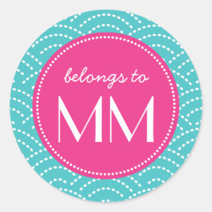 Sticker Rond Moderne Waves Motif Personnalisé - do-it-yourself