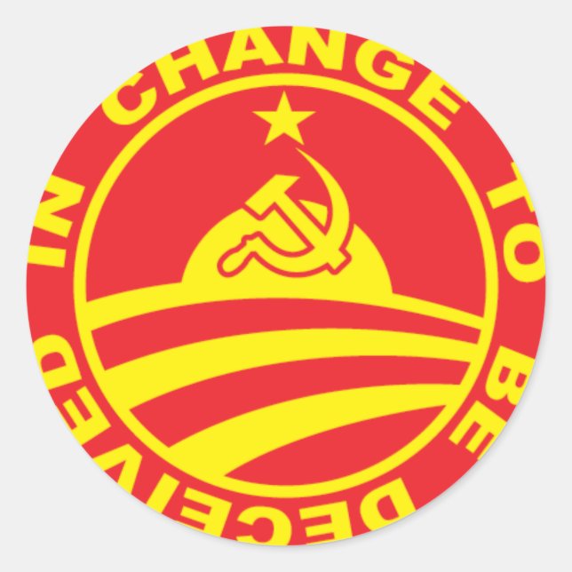 Sticker Rond Modification à tromper dans (autocollant rond) (Devant)