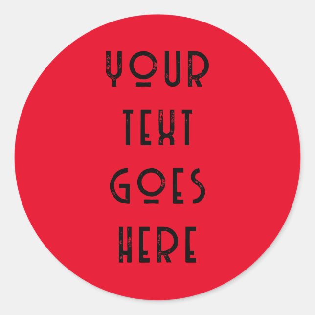 Sticker Rond modifier votre texte ici personnel (Devant)