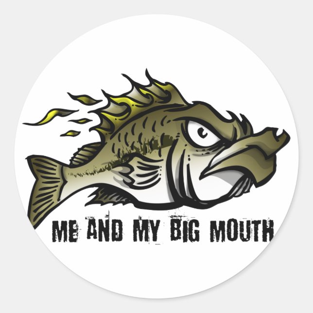 Sticker Rond Moi et ma grande bouche (Devant)