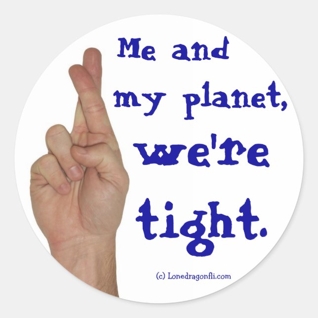 Sticker Rond Moi et ma planète (Devant)